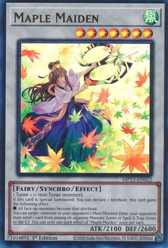 Yugioh maple maiden - yugioh, 1st